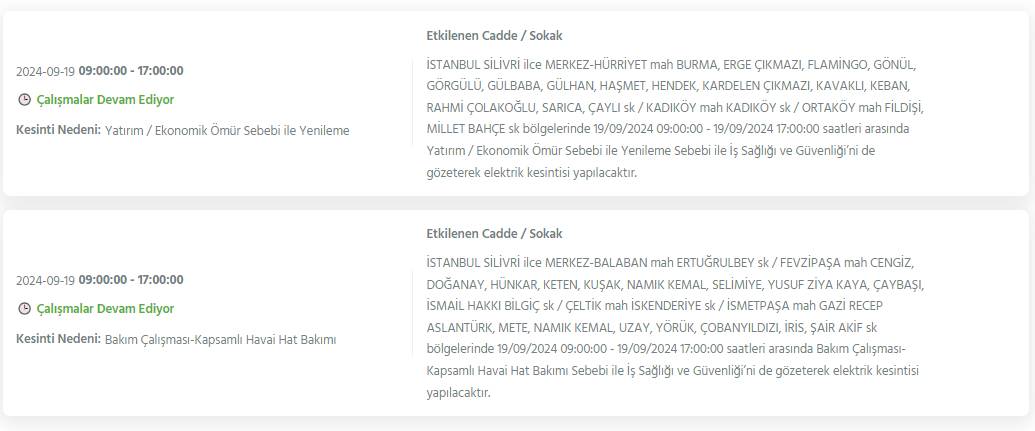 İstanbul'un 19 ilçesinde bu gece yarısından itibaren elektrikler kesiliyor 6